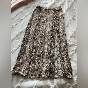 Wild Fable Snakeskin Maxi Skirt w Slit
